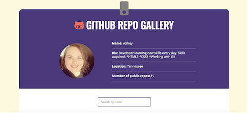 Github Repo Gallery